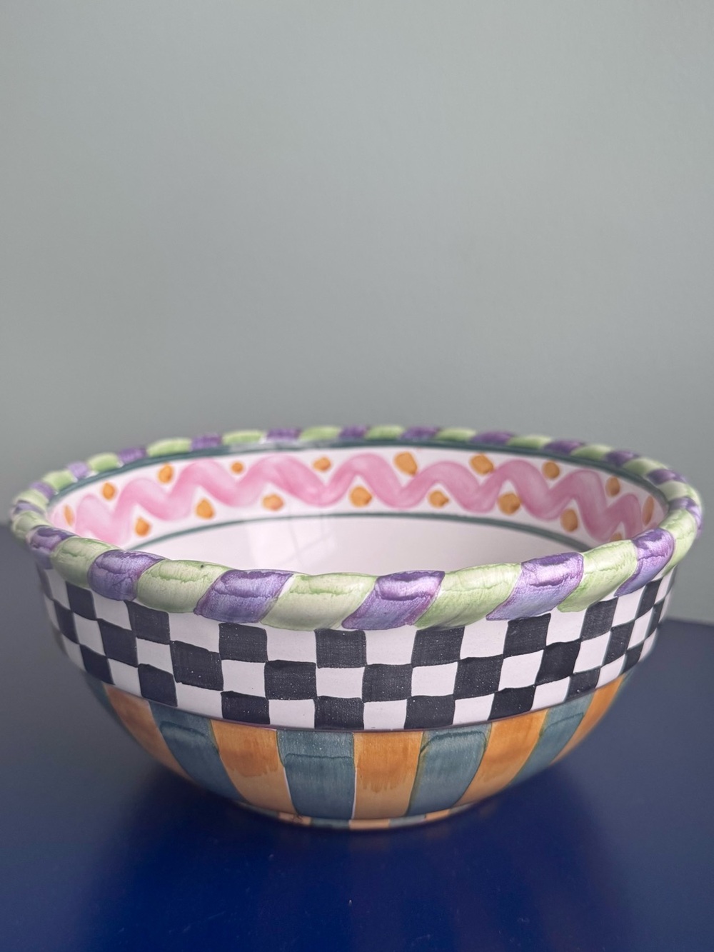 MacKenzie-Childs Medium Piccadilly Bowl